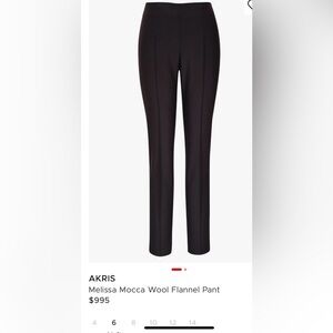 Akris Bergdorf Goodmans Deep Burgundy Wool Cigarette Pants